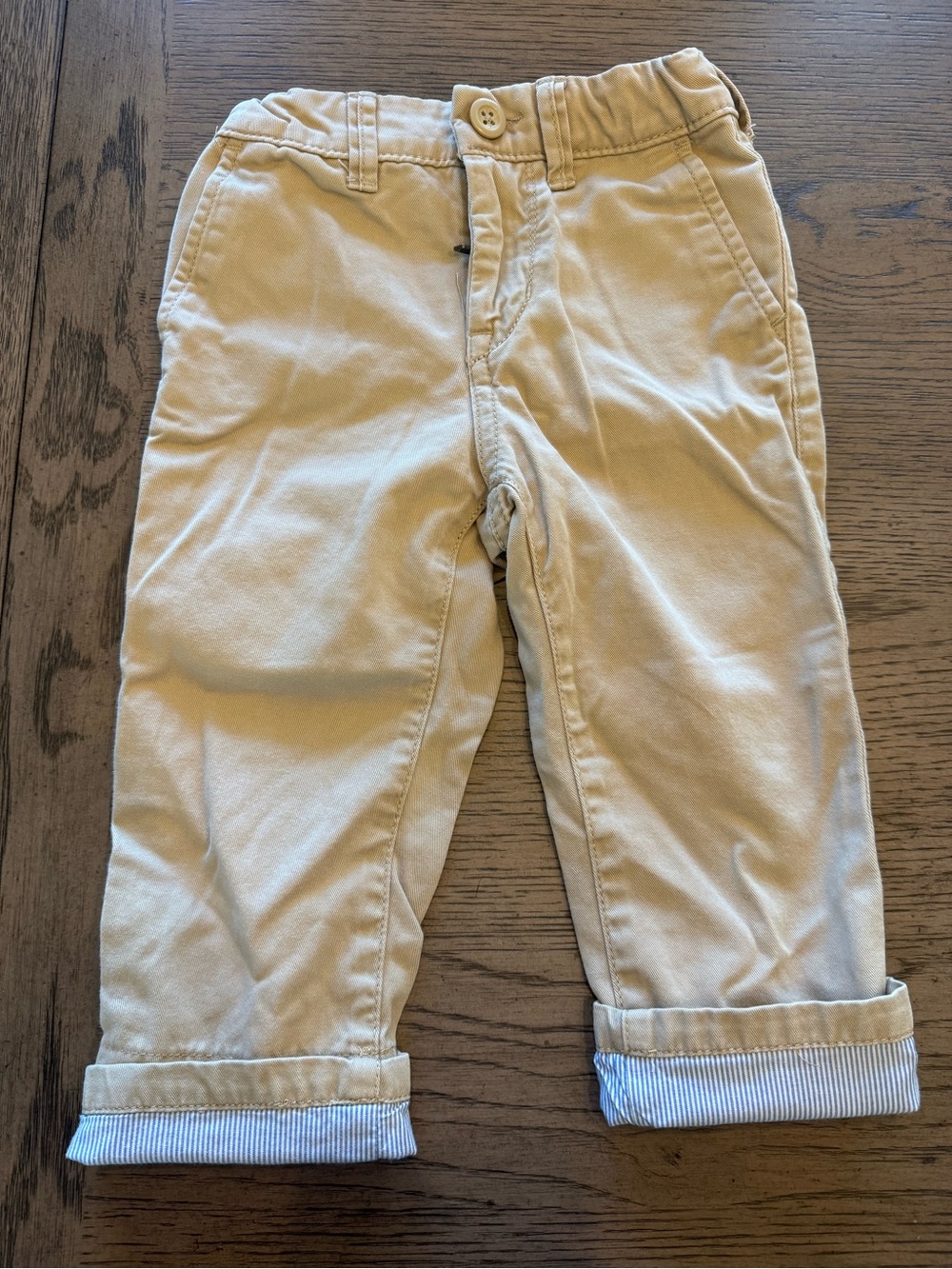 GAP Tan Chino Pants with Striped Cuff